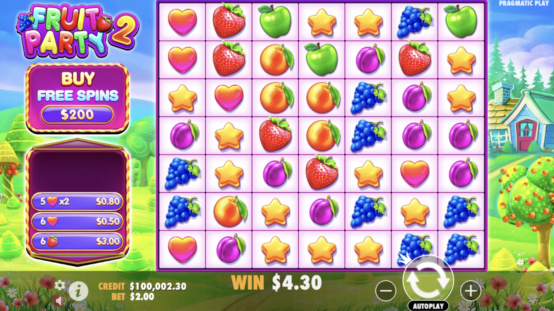 Онлайн слоты «Fruit Party 2» от Pragmatic Play и Гизбо казино